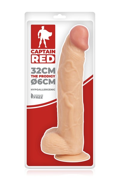 Gode XXL Prodigy 32 x 6 cm - Captain Red