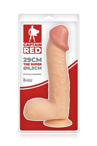 Gode XXL The Super 29 x 6,5 cm - Captain Red