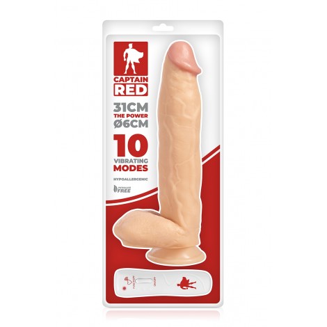 Vibro XXL The Power 31 x 6 cm - Captain Red