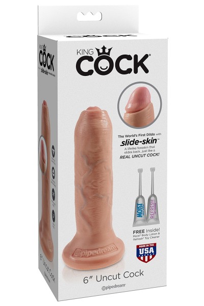 Gode 17,5 cm avec prépuce - King Cock