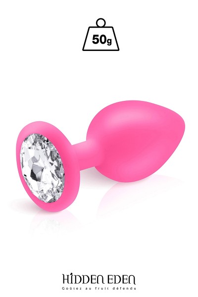 Plug bijou silicone rose M - Hidden Eden