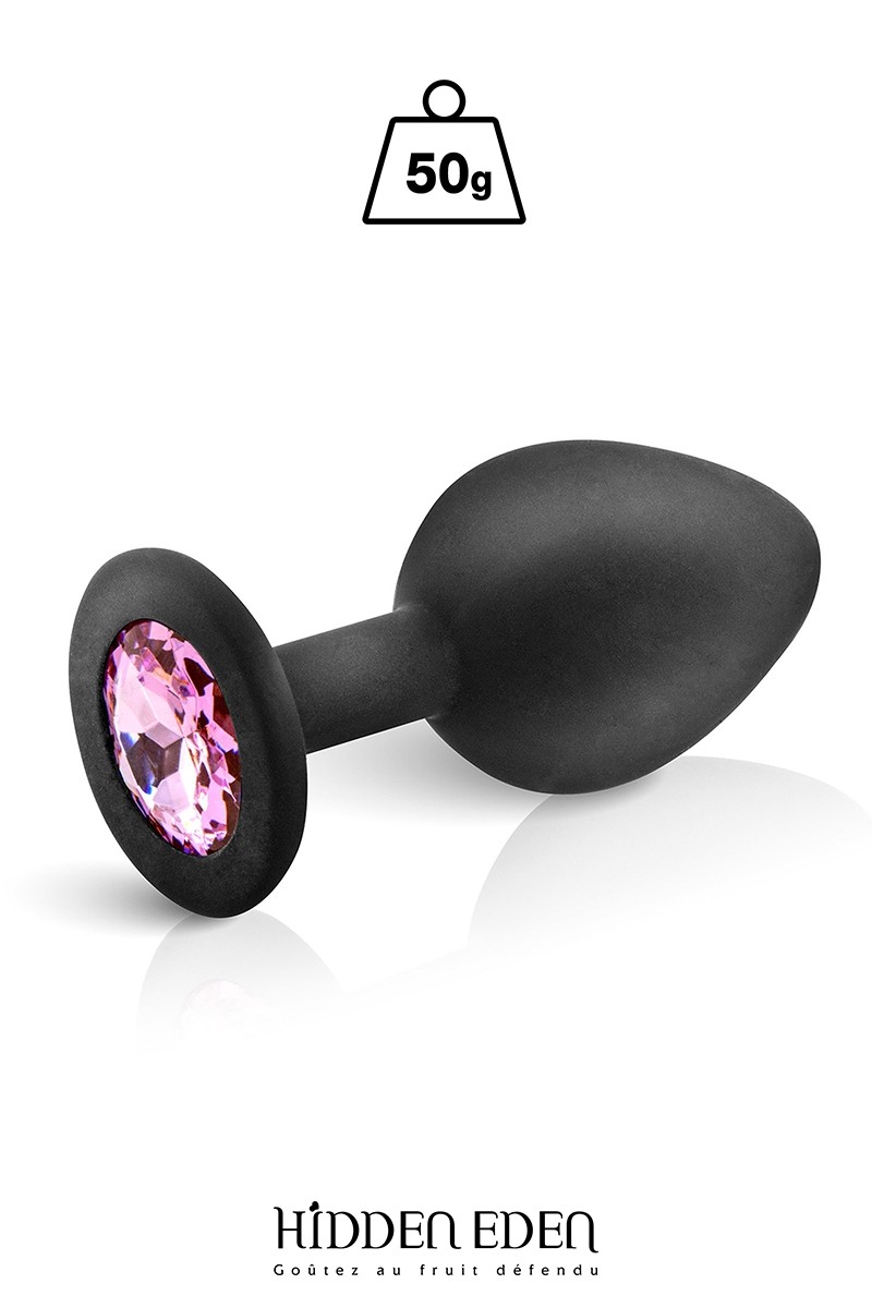 Plug bijou silicone noir M - Hidden Eden