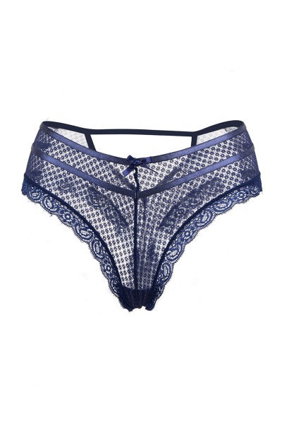 Tanga bleu dentelle - Paris Hollywood