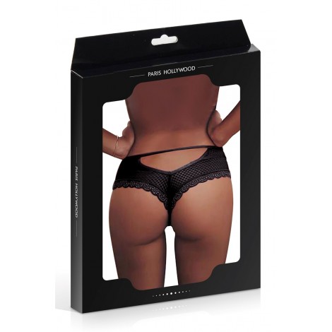 Tanga noir dentelle - Paris Hollywood