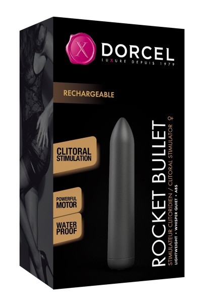 Mini vibro Rocket Bullet noir - Dorcel