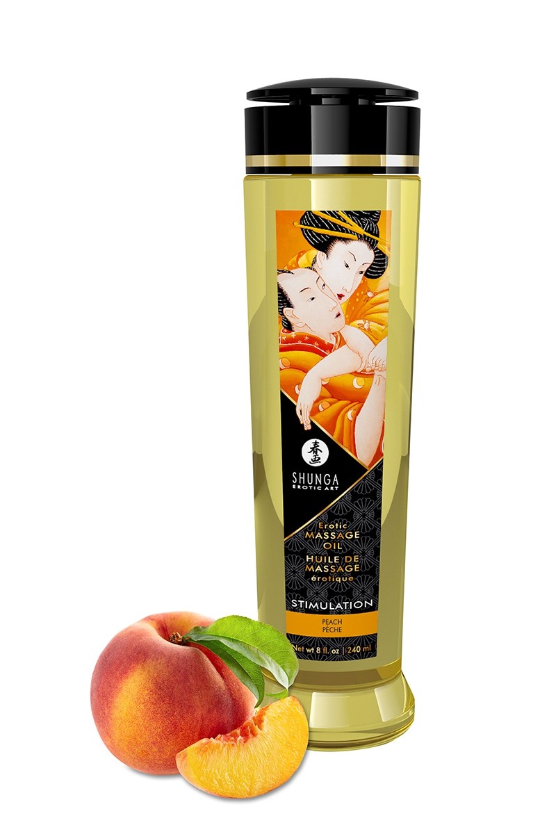 Huile de massage parfum pêche - Shunga