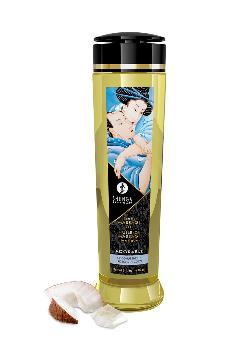 Huile de massage parfum noix de coco - Shunga