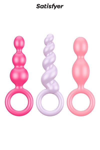 Set de 3 plugs colorés Booty Call - Satisfyer