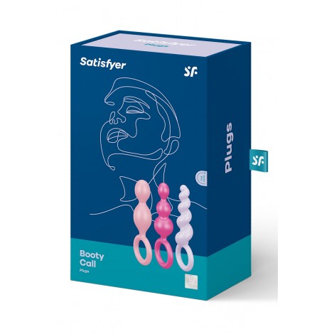 Set de 3 plugs colorés Booty Call - Satisfyer