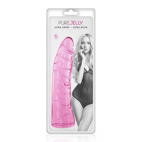 Gode courbe rose 18,5 cm - Pure Jelly