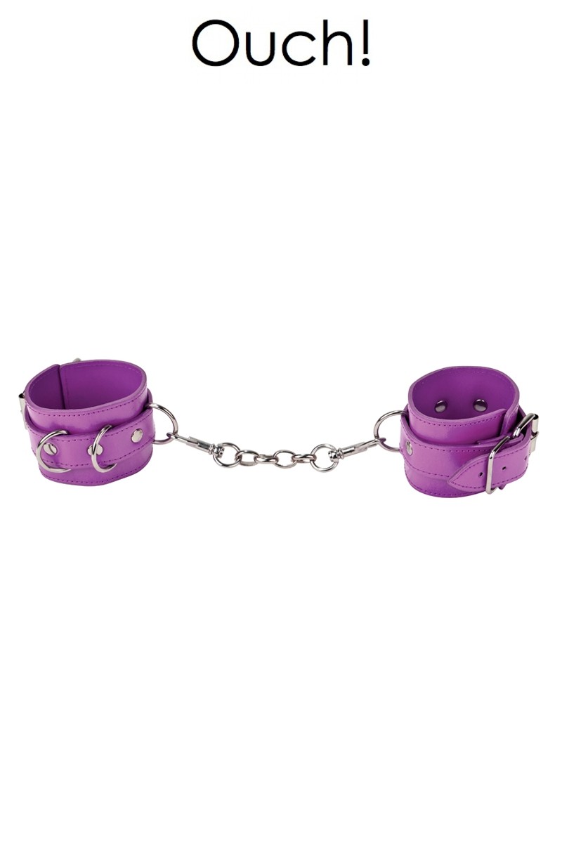 Menottes Premium en cuir violet - Ouch