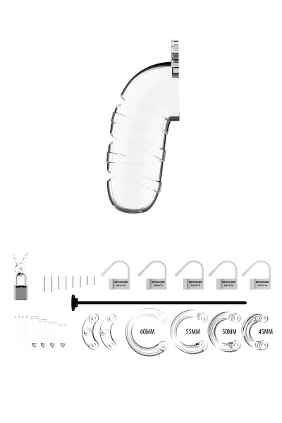 Cage de chasteté 12,5cm avec plug d'urètre - ManCage 17