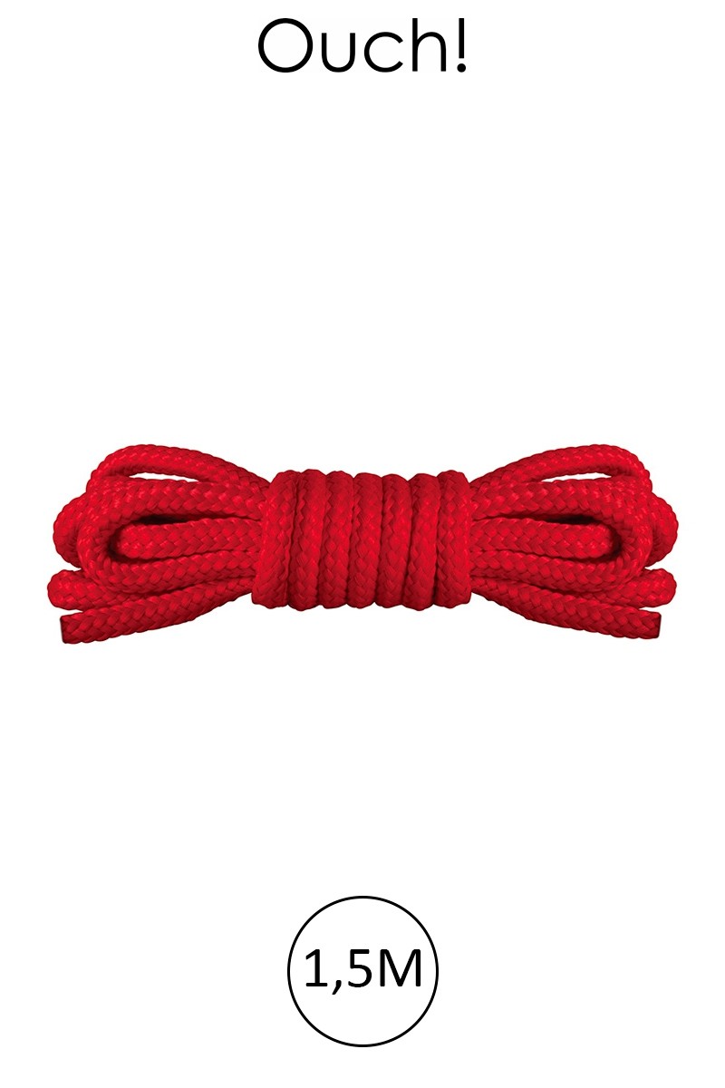 Mini corde de bondage 1,5m rouge - Ouch