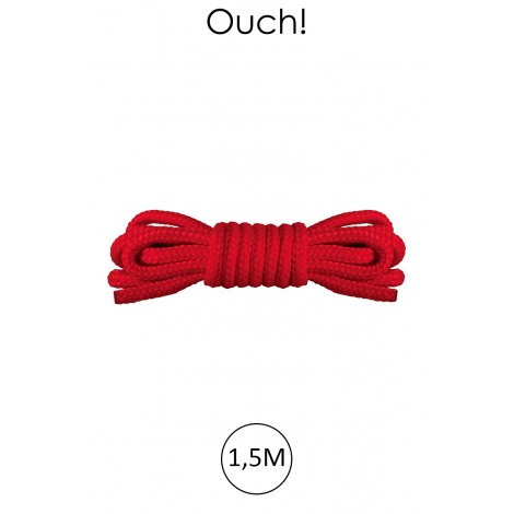 Mini corde de bondage 1,5m rouge - Ouch