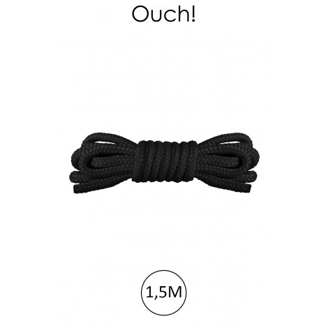 Mini corde de bondage 1,5m noire - Ouch