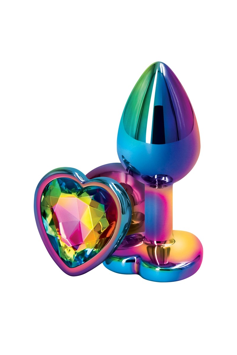 Plug anal aluminium coeur multicolore S - Rear Assets