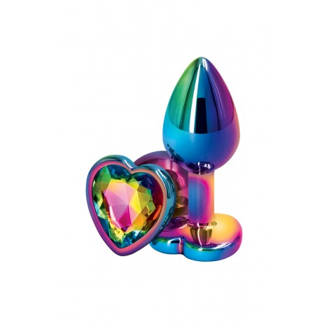 Plug anal aluminium coeur multicolore S - Rear Assets