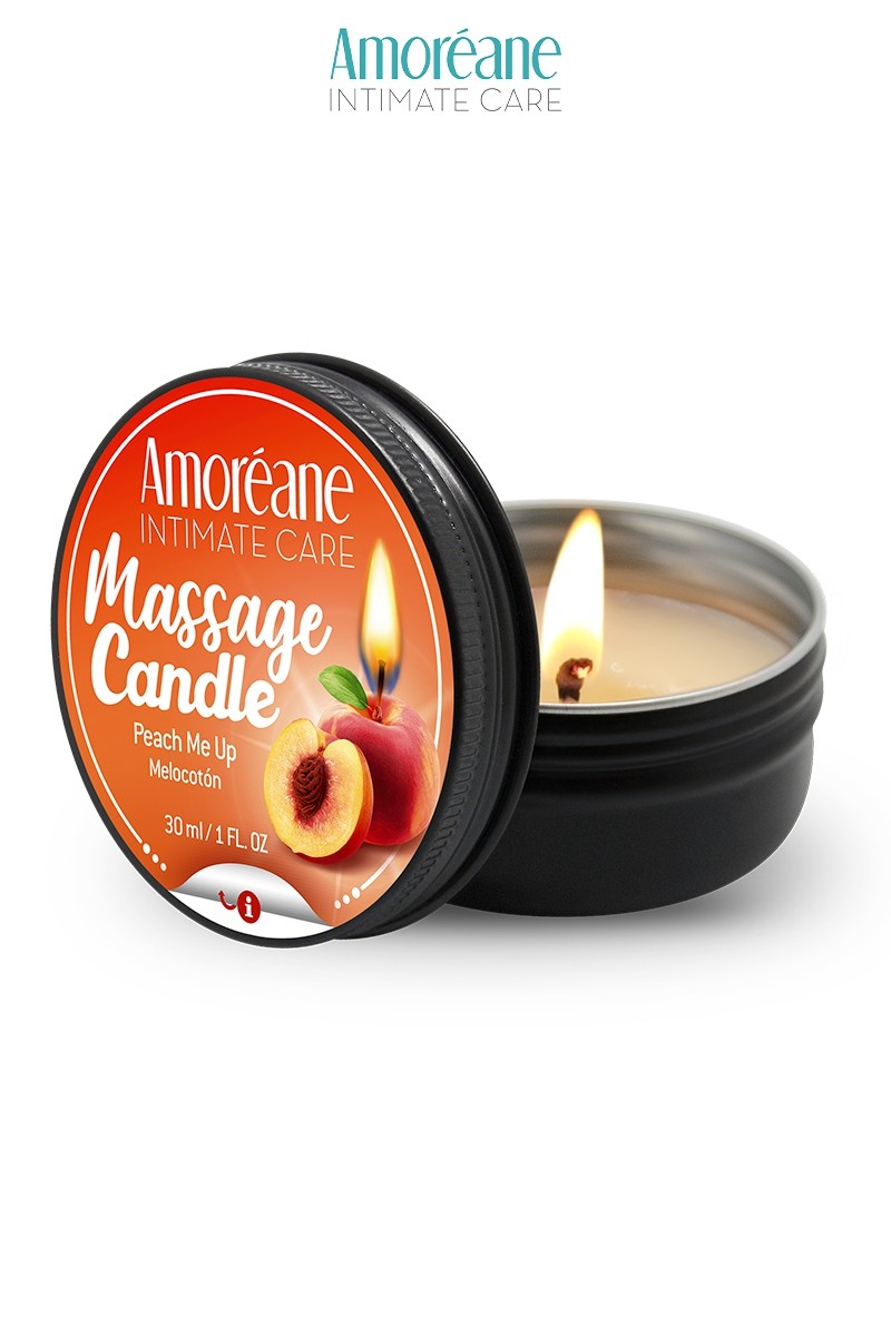 Bougie de massage pêche - Amoreane