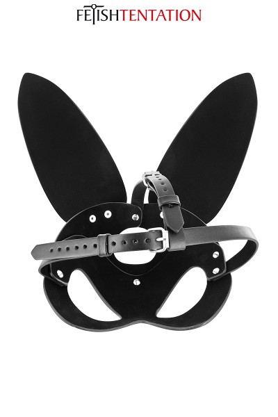 Masque bunny simili cuir réglable - Fetish Tentation