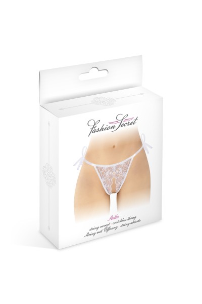 String blanc ouvert à nouer Stella - Fashion Secret