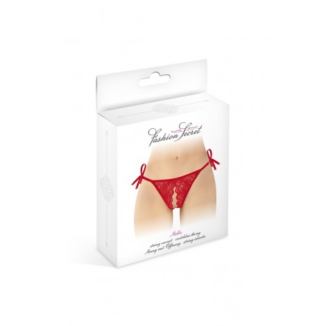 String rouge ouvert à nouer Stella - Fashion Secret