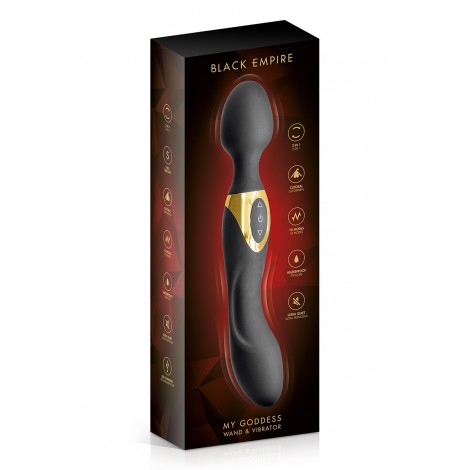 Vibromasseur wand 2 en 1 My Goddess - Black Empire