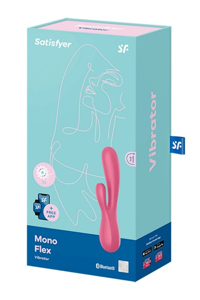 Vibro Rabbit connecté Mono Flex Rouge - Satisfyer