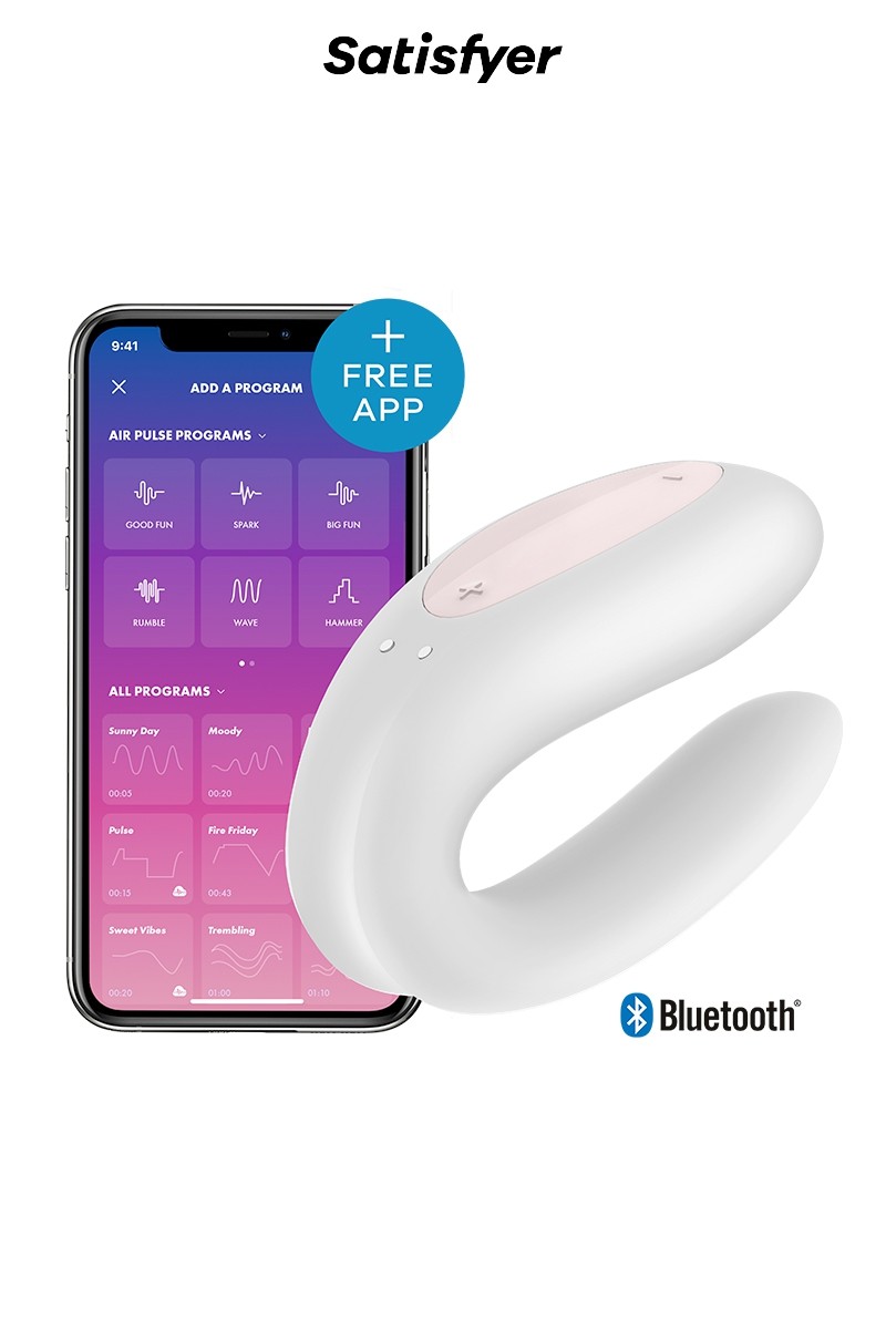 Stimulateur Double Joy blanc - Satisfyer