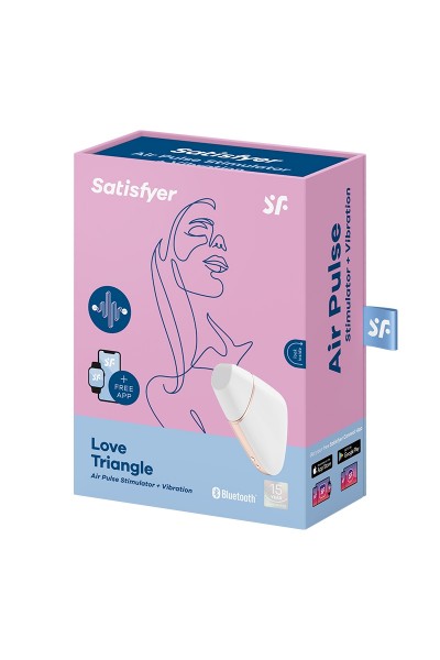 Stimulateur clitoridien connecté Love triangle blanc - Satisfyer