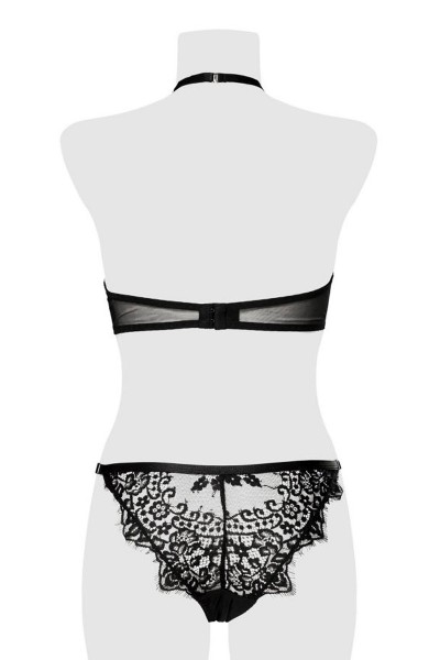 Ensemble bustier et string dentelle - Grey Velvet