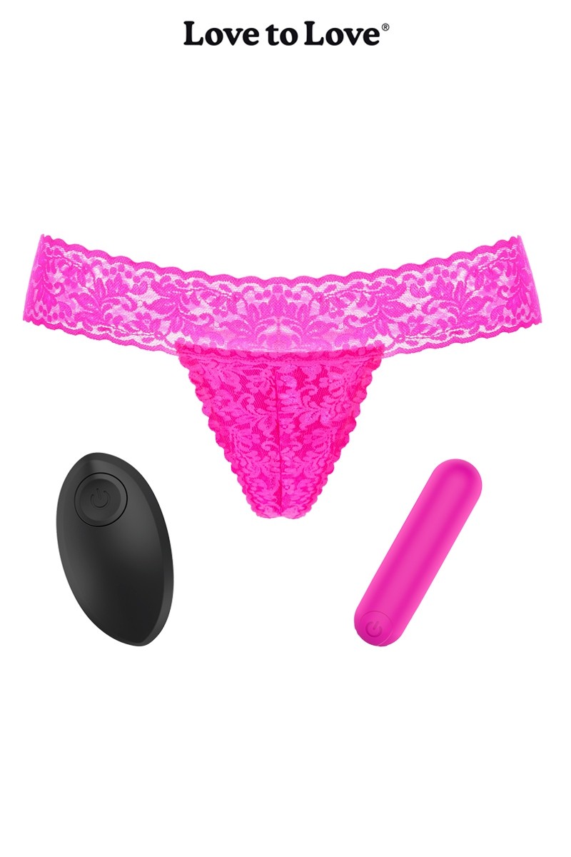 Culotte vibrante télécommandée Secret Panty 2 rose fluo