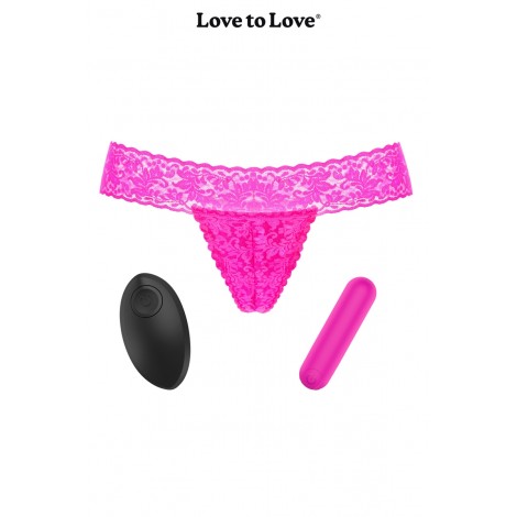 Culotte vibrante télécommandée Secret Panty 2 rose fluo