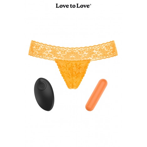 Culotte vibrante télécommandée Secret Panty 2 orange fluo