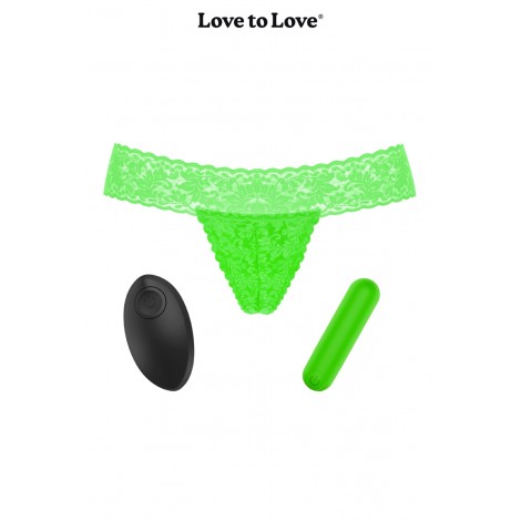 Culotte vibrante télécommandée Secret Panty 2 vert fluo