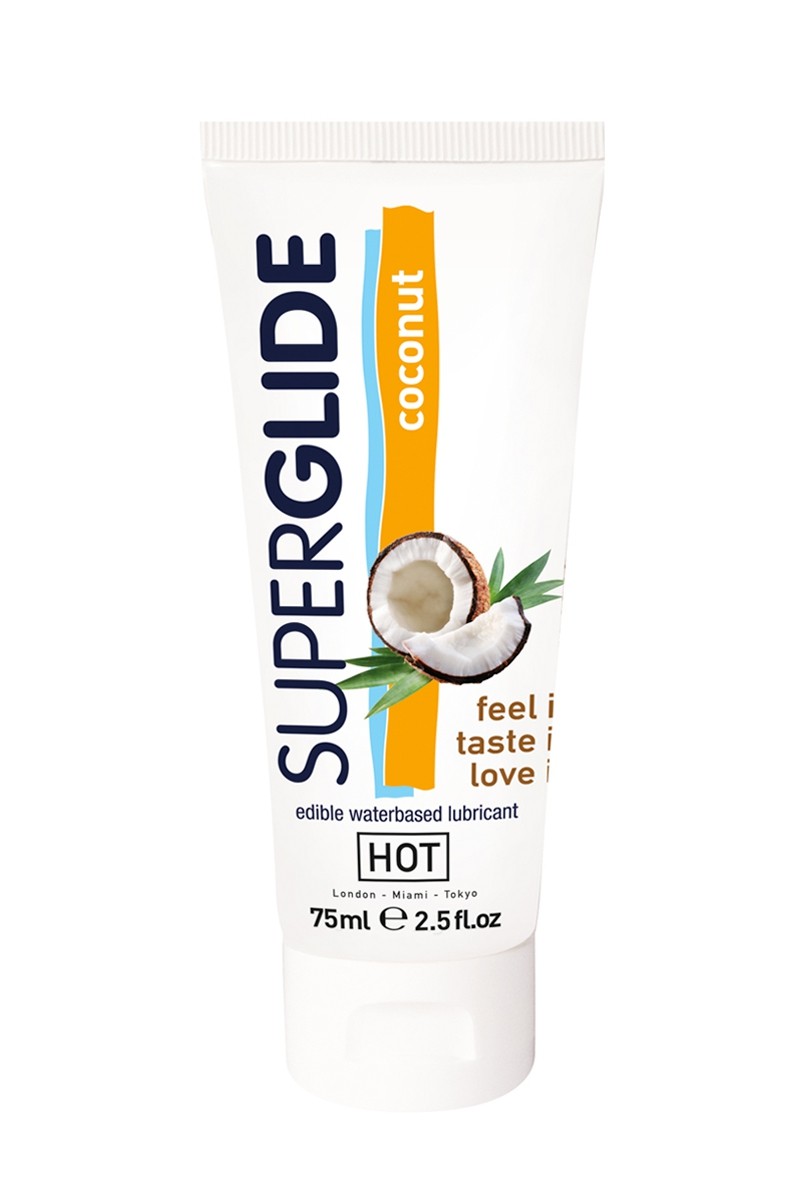 Lubrifiant Comestible SuperGlide noix de coco - HOT