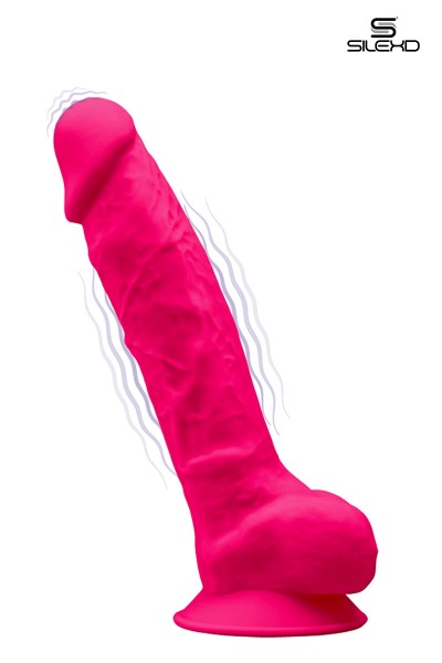 Vibro double densité 20 cm rose - SilexD