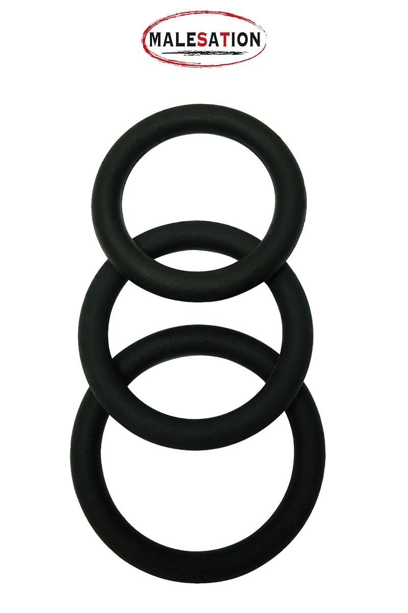 Set 3 CockRings silicone - Malesation