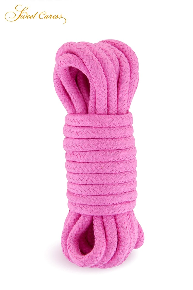 Corde de bondage rose 5m - Sweet Caress