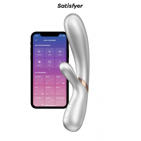 Rabbit chauffant Hot Lover silver - Satisfyer