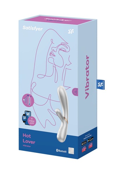 Rabbit chauffant Hot Lover silver - Satisfyer