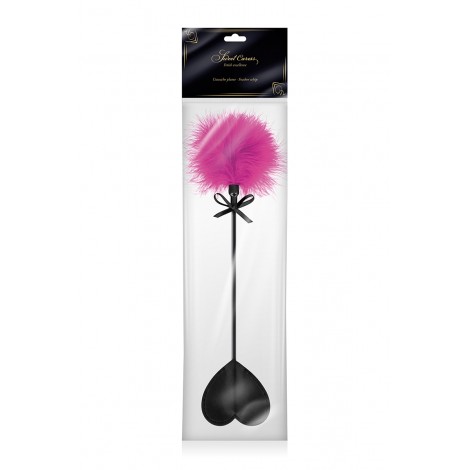 Tapette coeur avec pompon fuchsia - Sweet Caress