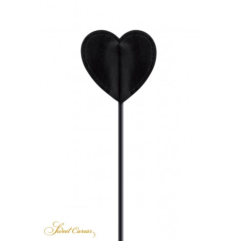 Tapette coeur avec pompon noir - Sweet Caress