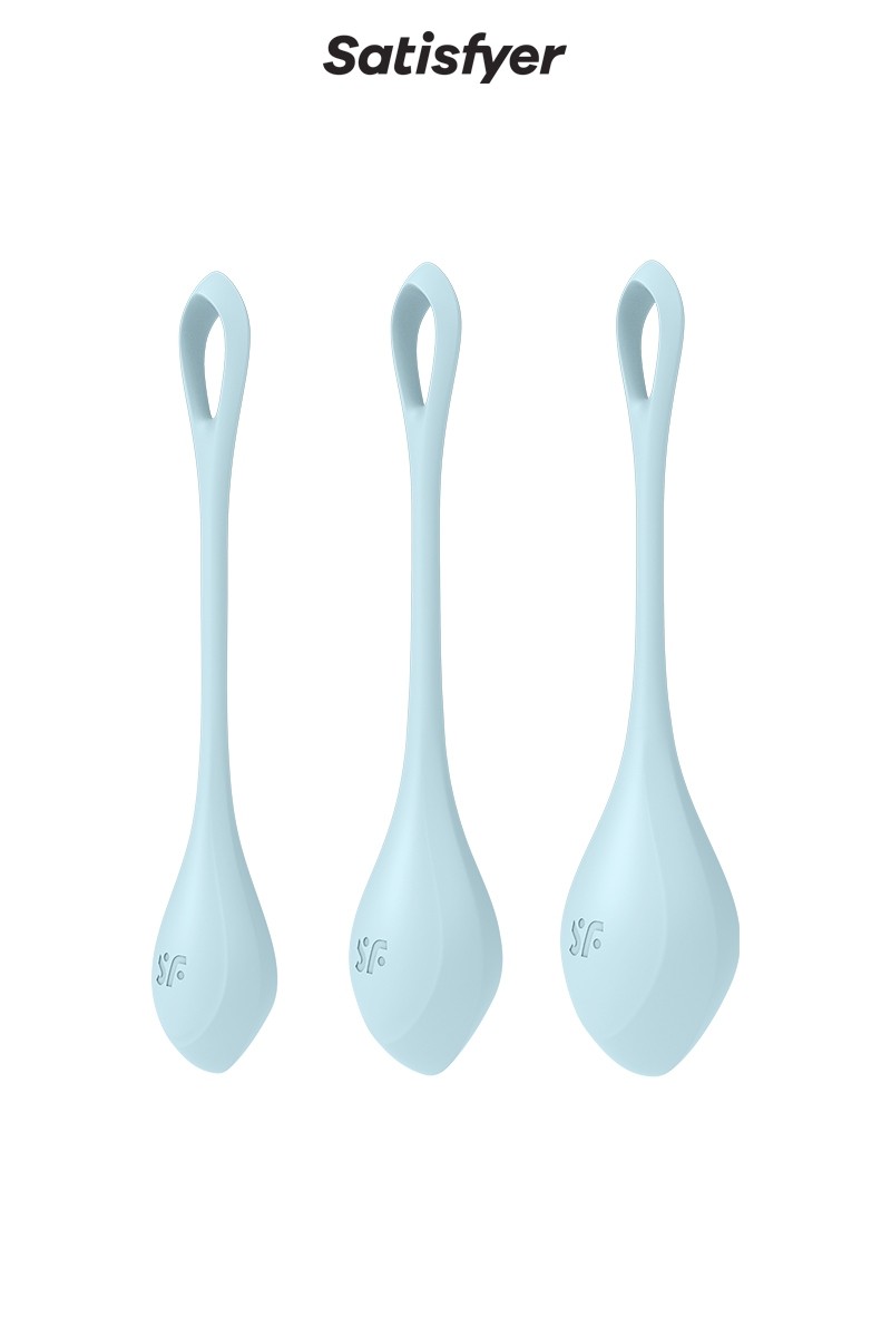 Kit d'entrainement pelvien Yoni Power 2 Bleu - Satisfyer