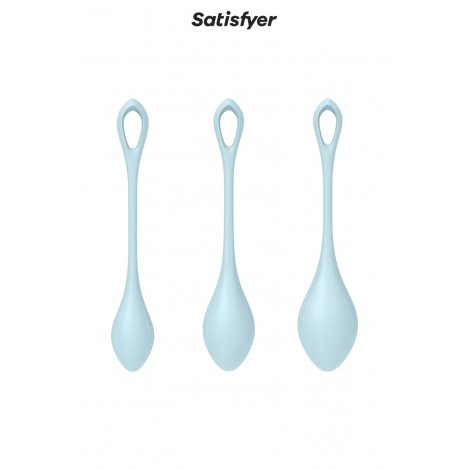 Kit d'entrainement pelvien Yoni Power 2 Bleu - Satisfyer