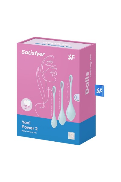 Kit d'entrainement pelvien Yoni Power 2 Bleu - Satisfyer