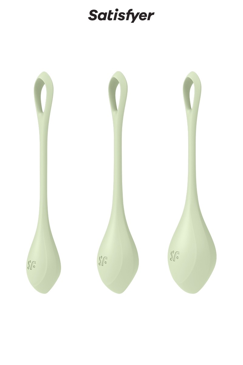 Kit d'entrainement pelvien Yoni Power 2 vert - Satisfyer