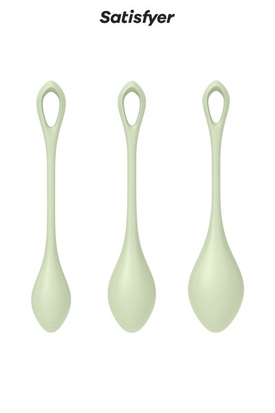 Kit d'entrainement pelvien Yoni Power 2 vert - Satisfyer