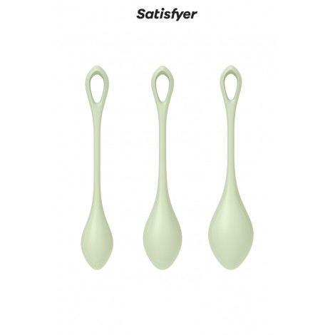 Kit d'entrainement pelvien Yoni Power 2 vert - Satisfyer