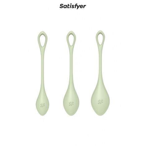 Kit d'entrainement pelvien Yoni Power 2 vert - Satisfyer