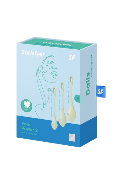 Kit d'entrainement pelvien Yoni Power 2 vert - Satisfyer